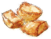 Roast potato illustration for Easter lamb recipe