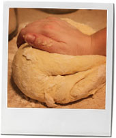 How to knead the dough for Focaccia bread, for recipe