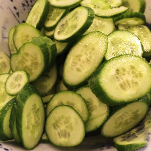 sliced cucumbers for pickling