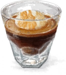 Illustration for easy affogato recipe