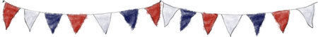 Bunting for Labor Day Recipes