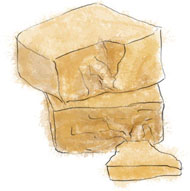 Cheddar illustration for easy cheese and apple tart recipe Cheddar illustration for easy cheese and apple tart recipe