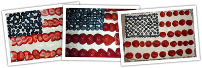 A flight of flag cakes