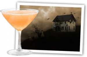 spooky frozen melon martini for halloween