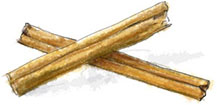 Cinnamon illustration for easy apple crumble recipe Cinnamon illustration for easy apple crumble recipe