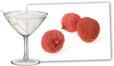 Lychee martinis