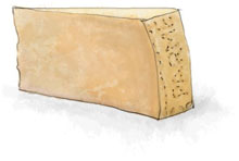 Parmesan illustration for penne recipe