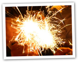 Sparkler photo for bonfire night recipe