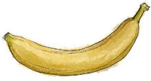 Banana illustration for recipe