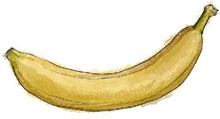 Banana illustration for recipe Banana illustration for recipe