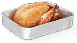 Roast turkey illustration for roast turkey recipe