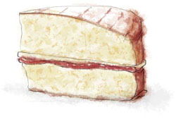 Victoria Sponge Illustration for the prefect picnic recipe