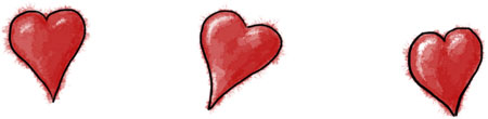 Hearts illustration for valentines recipe