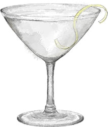 Gin martini for oscar cocktail parties