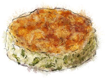 Colcannon Cake illustration for St Patrick's day recipe to go with Guinness