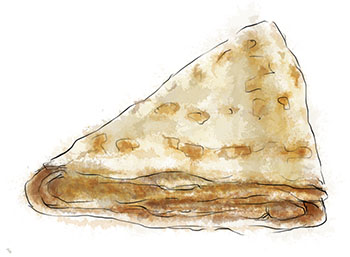 Crepe illustration for classic crepe recipe