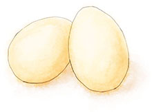 Eggs illustration for deviled eggs recipe Eggs illustration for deviled eggs recipe