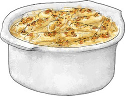 Mac n Cheese illustration for classic mac n cheese recipe Mac n Cheese illustration for classic mac n cheese recipe