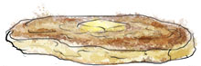 Pancake illustration for buttermilk pancake recipe