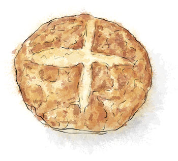 Soda Bread illustration for St Patrick's Day recipe
