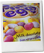 Cadbury mini egg photo to illustrate an Easter nutella chocolate brownie recipe
