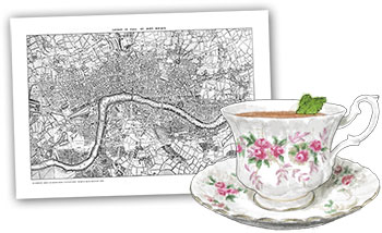 London Royal Wedding Tea Cocktail illustration for Royal wedding recipes