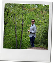 John in the woods in upstate New York