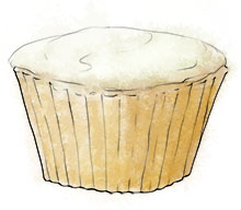 Lemon Cupcake illustration for perfect picnic desserts recipes