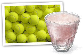 Wimbledon and alcoholic strawberry milkshakes illustration