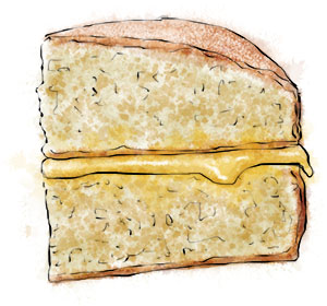 lemon drizzle cake illustration for recipe