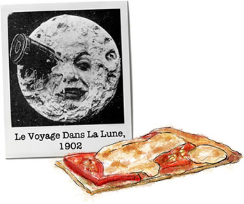 Pizza and moon for pizza recipe