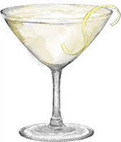 Appletini illustration for cocktail post