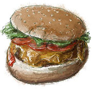 Cheeseburger illustration