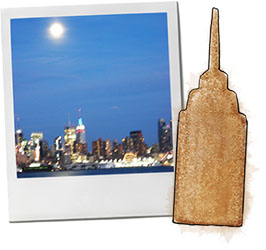 Empire State Gingerbread cookie