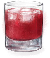 Wild Irish Rose cocktail illustration