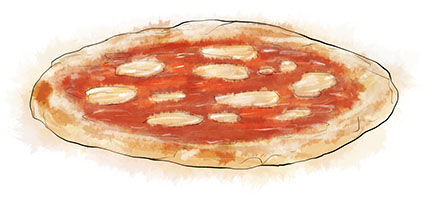 Vodka Pizza illustration for recipe