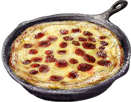 Cherry Clafoutis illustration for recipe