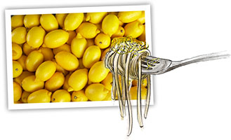 Linguine Fork with lemon