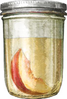 Easy peach vinegar recipe from sliced peaches