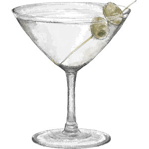Gin martini for Christmas tradition